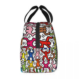 Haring Rainbow Dance Lunch Tote Bag for Women