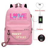 Harry Styles LOVE ON TOUR Travel Backpack Women Laptop School Bagpack