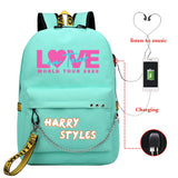 Harry Styles LOVE ON TOUR Travel Backpack Women Laptop School Bagpack
