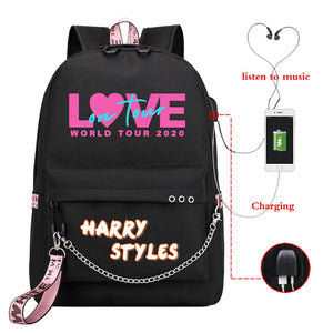 Harry Styles LOVE ON TOUR Travel Backpack Women Laptop School Bagpack