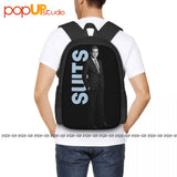 Harvey Specter Suit Style Backpack Large Capacity Bookbag