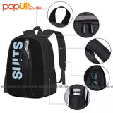 Harvey Specter Suit Style Backpack Large Capacity Bookbag