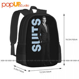 Harvey Specter Suit Style Backpack Large Capacity Bookbag