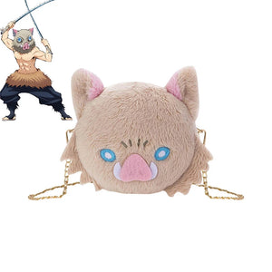 Inosuke Demon Slayer Plush Shoulder Bag Anime Cosplay Costume Gift