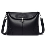 Hasp Leather Shoulder Bag Soft Messenger Bag