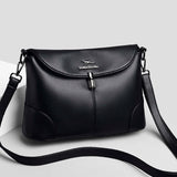 Hasp Leather Shoulder Bag Soft Messenger Bag