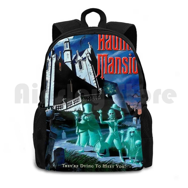 Haunted Mansion Ghosts Advertising Print Backpack