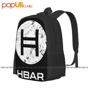 Hedera Hashgraph Backpack Large Capacity Vintage Schoolbag Gym Tote Bag