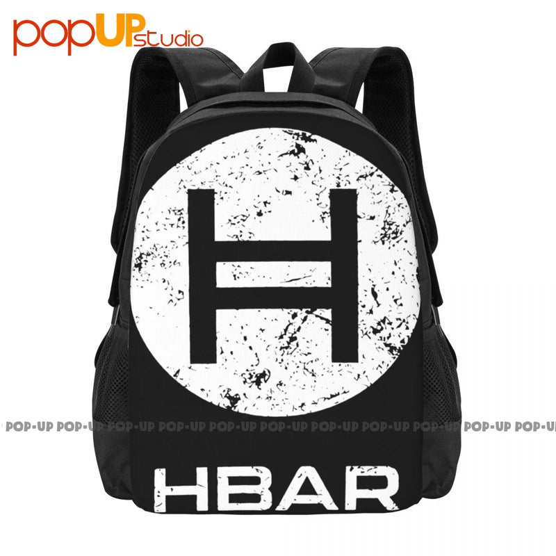 Hedera Hashgraph Backpack Large Capacity Vintage Schoolbag Gym Tote Bag