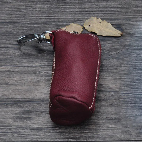 Cowhide Leather Small Bowler Bag Key Pack For Women Men