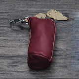 Cowhide Leather Small Bowler Bag Key Pack For Women Men
