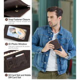 RFID Anti-theft Trifold Wallet Men Short Purse