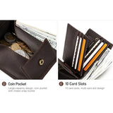RFID Anti-theft Trifold Wallet Men Short Purse