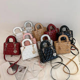 Heart Embossed Small Shoulder Messenger Purses Women Hand Bags