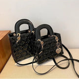 Heart Embossed Small Shoulder Messenger Purses Women Hand Bags