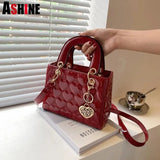 Heart Embossed Small Shoulder Messenger Purses Women Hand Bags