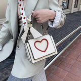 Heart Handbags Shoulder Bags Crossbody Bag for Ladies High Casual Flap Mes