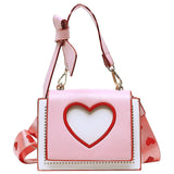Heart Handbags Shoulder Bags Crossbody Bag for Ladies High Casual Flap Mes