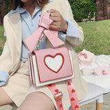 Heart Handbags Shoulder Bags Crossbody Bag for Ladies High Casual Flap Mes