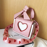 Heart Handbags Shoulder Bags Crossbody Bag for Ladies High Casual Flap Mes