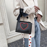 Heart Handbags Shoulder Bags Crossbody Bag for Ladies High Casual Flap Mes