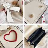 Heart Handbags Shoulder Bags Crossbody Bag for Ladies High Casual Flap Mes