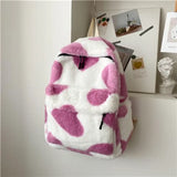 Heart Plush Cartoon Backpack Girl Plush Backpacks Fur Backpacks Children Schoolb