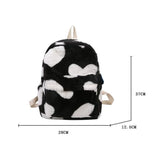 Heart Plush Cartoon Backpack Girl Plush Backpacks Fur Backpacks Children Schoolb
