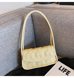 Heart Shape Printing Women's Handbag Shoulder Bag PU Leather
