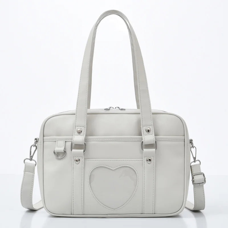 Heart Shape Uniform Bag Japanese Style College Women Girl Compus Anime Single Sh