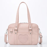 Heart Shape Uniform Bag Japanese Style College Women Girl Compus Anime Single Sh