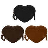Heart Shaped Shoulder Bag PU Leather Satchel Purse