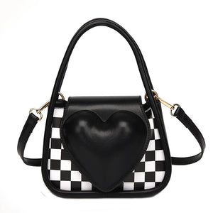 Heart Women's Small Handbag Soft PU Leather Crossbody Shoulder Bag Green Tote