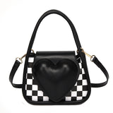 Heart Women's Small Handbag Soft PU Leather Crossbody Shoulder Bag Green Tote