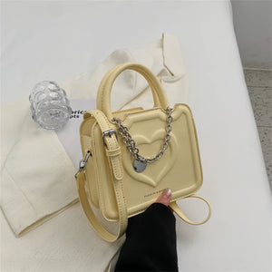 Heart-shaped Women' Small Handbags PU Leather Shoulder Crossbody Bags for Women