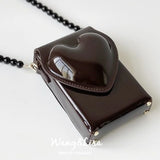 Heart-shaped Harajuku Style Retro Pu Leather Messenger Bag