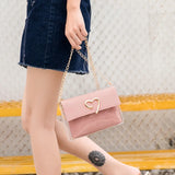 Heart-shaped Lock Buckle Messenger Bag Mini Shoulder Bag