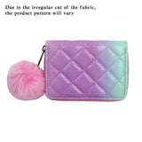 Heart-Shaped Laser PU Wallet Plush Sequin Handbag