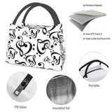 Hearts Music Notes Pattern Lunch Bag And Clef School Lunch Box