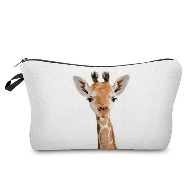 Animal ID Makeup Bag Panda Koala Elephant Print Women Cosmetic Pencil Cases