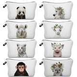 Animal ID Makeup Bag Panda Koala Elephant Print Women Cosmetic Pencil Cases