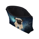 Pug with Bow Tie Makeup Bag Cosmetic Organizer Bag