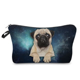 Pug with Bow Tie Makeup Bag Cosmetic Organizer Bag