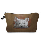 Westie Dog Painting Cosmetic Bag Heat Transfer High Makeup Storage Case