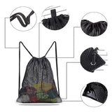 Mesh Drawstring Backpack Gym Sports Equipment Storage Beach Toys
