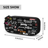 Heavy Metal Pen Box Student School Anime Zipper Pen Bag Child Stationery Bag