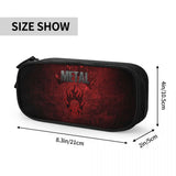 Heavy Metal Pen Box Student School Anime Zipper Pen Bag