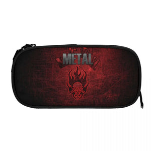 Heavy Metal Pen Box Student School Anime Zipper Pen Bag