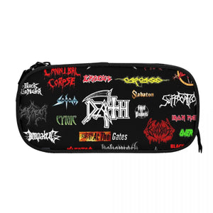 Heavy Metal Pen Box Student School Anime Zipper Pen Bag