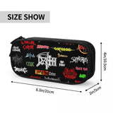 Heavy Metal Pen Box Student School Anime Zipper Pen Bag